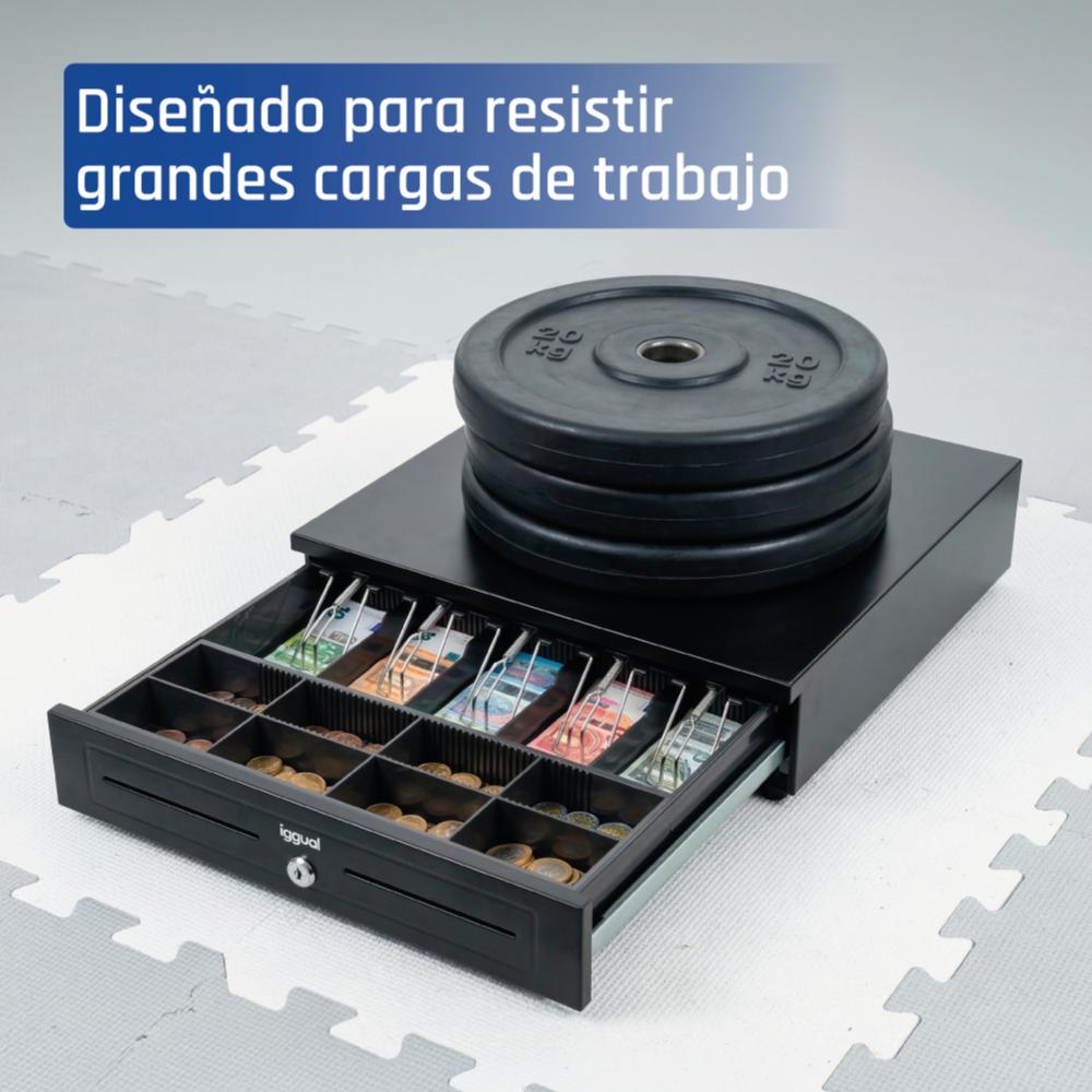 Infortisa Image 7 - iggual Cajón portamonedas IRON-HD 41cm 5+8 negro