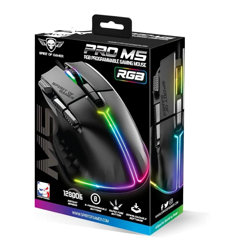 Infortisa Image 1 - Spirit of Gamer Raton Souris Pro M5 Negro