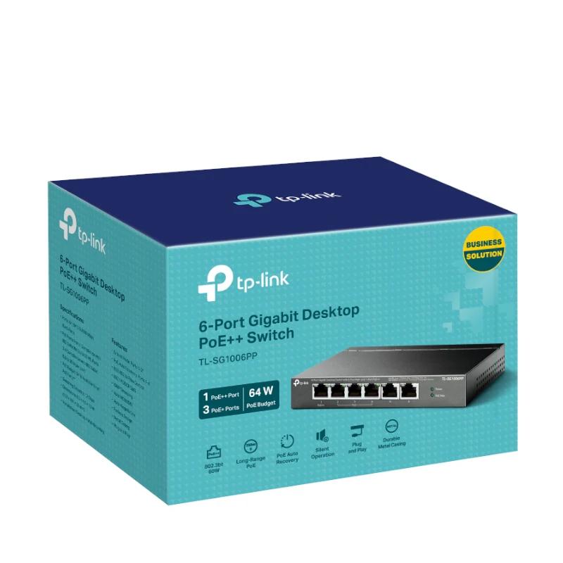 Infortisa Image 1 - TP-Link TL-SG1006PP Switch 6xGB (3xPoE+ 1xPoE++)
