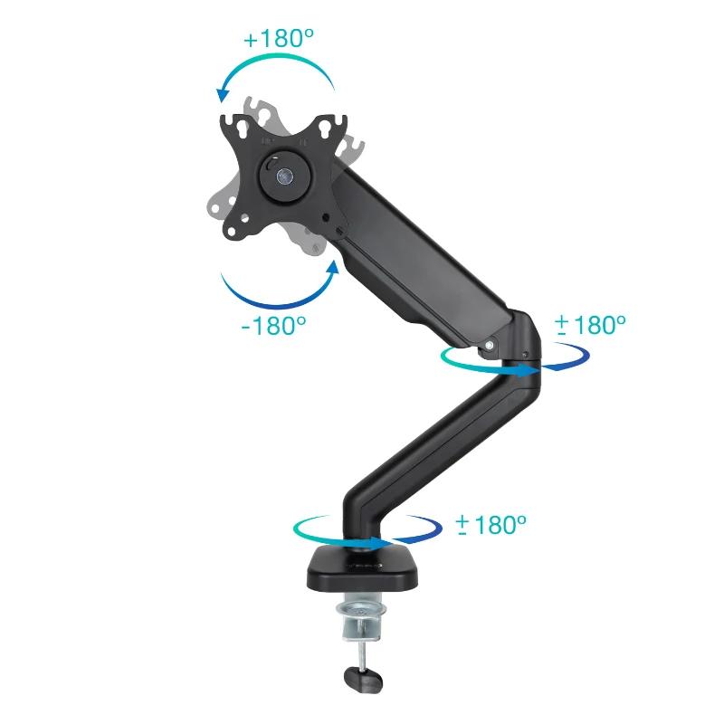 Infortisa Image 2 - Tooq DB5032TNR-B Soporte mesa 1 brazo 17"-32"