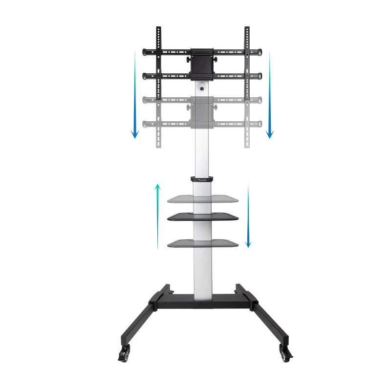 Infortisa Image 1 - Tooq FS1886M-B Soporte suelo ruedas Hera 37"-86"