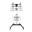 Infortisa Image 1 - Tooq FS1886M-B Soporte suelo ruedas Hera 37"-86"