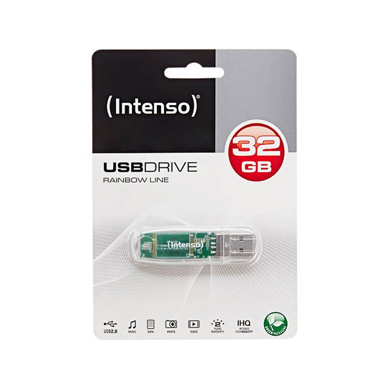Infortisa Image 1 - Intenso 3502480 Lápiz USB 2.0 Rainbow 32GB Transp