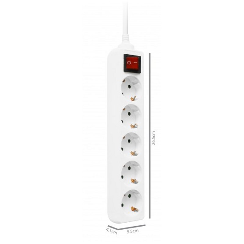 Infortisa Image 3 - EWENT EW3916  Regleta 5 Tomas / 1 interruptor 1.5m