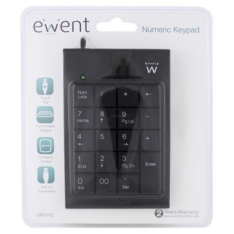 Infortisa Image 2 - EWENT EW3102 Teclado Númerico Usb