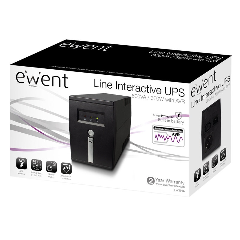 Infortisa Image 1 - EWENT SAI EW3946 UPS 600VA Line Interactive