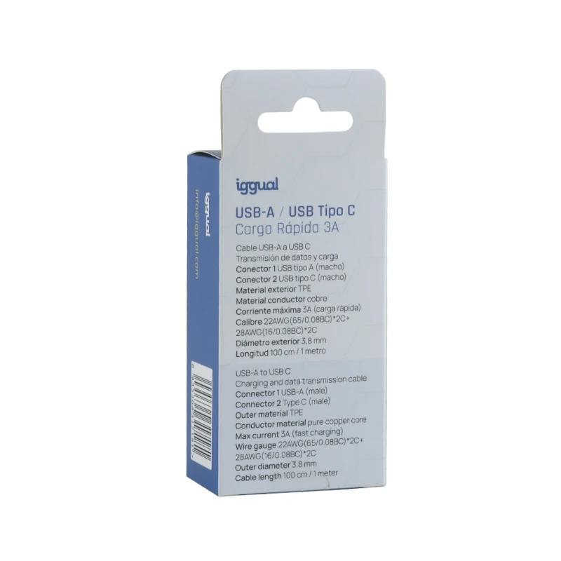Infortisa Image 3 - iggual Cable USB-A/USB-C 100 cm blanco Q3.0 3A