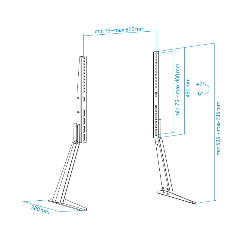 Infortisa Image 2 - Tooq DB3270T-B Soporte mesa 32-70" Negro