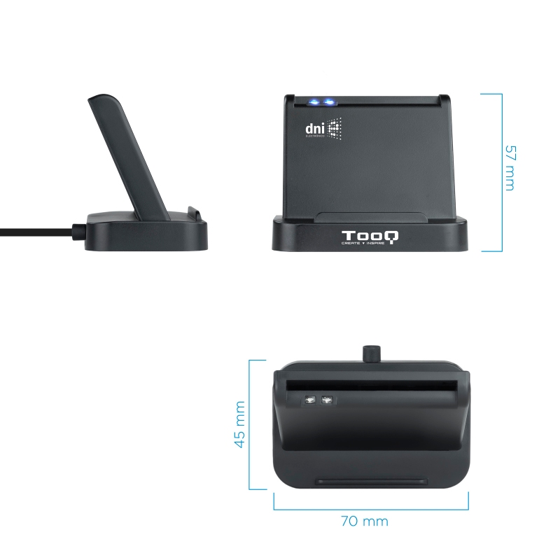 Infortisa Image 2 - Tooq Lector de tarjetas DNIE VISION USB 2.0