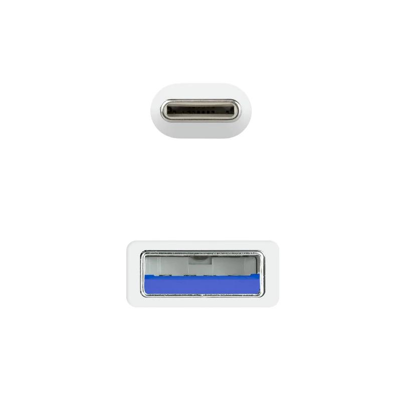 Infortisa Image 2 - Nanocable Cable USB 3.1 Gen2 USB-C/A 0,5 M Blanco