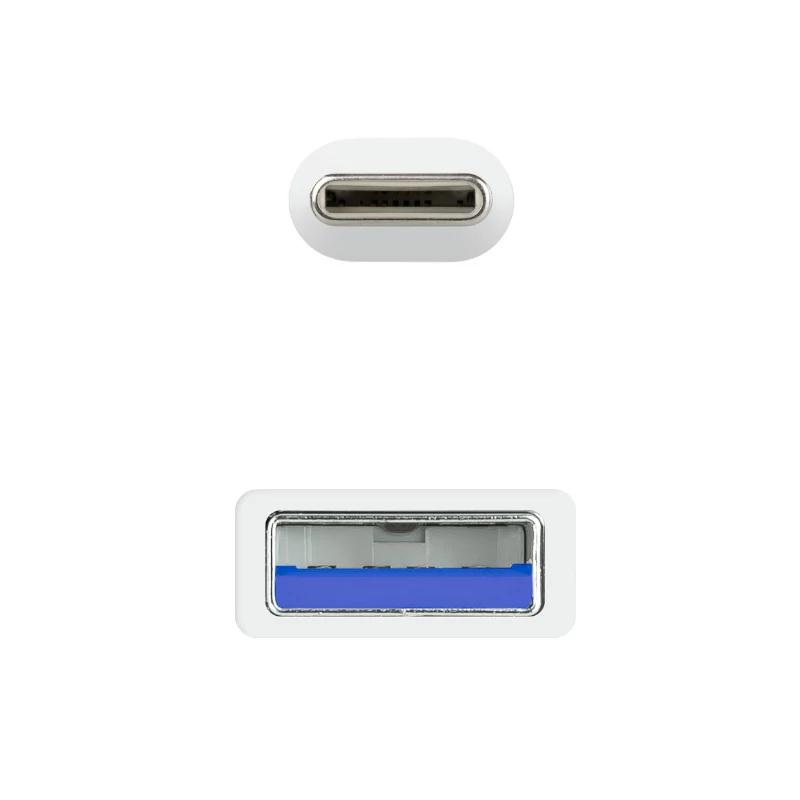 Infortisa Image 2 - Nanocable Cable USB 3.1 Gen2 USB-C/A 2 M Blanco
