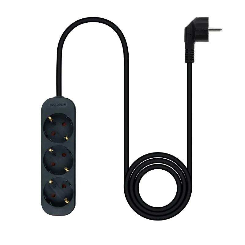 Infortisa Image 1 - Nanocable Regleta de Enchufes 4 Tomas 1.4 m Negro