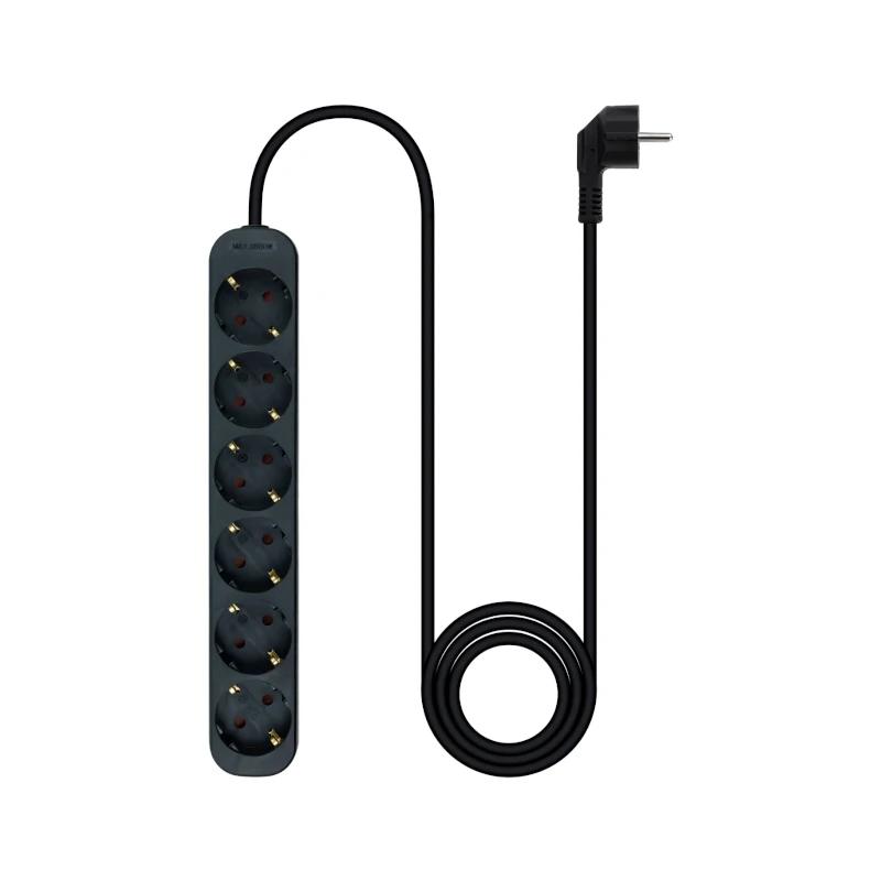 Infortisa Image 2 - Nanocable Regleta de Enchufes 6 Tomas 1.4 m Negro