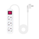 Infortisa Image 2 - Nanocable Regleta 3 Tomas Interruptor Blanco