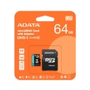 Infortisa Image 1 - ADATA microSDXC/SDHC UHS-I U3 64GB c/adapt