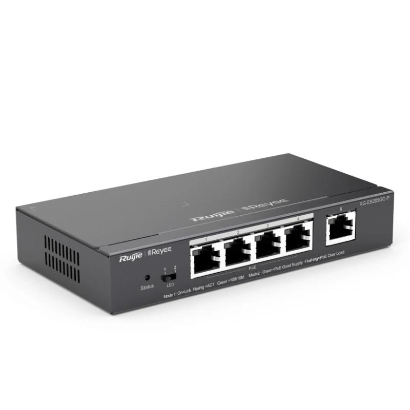 Infortisa Image 2 - Reyee Switch 5xGb RJ45 (4 PoE/POE+) 54W Steel