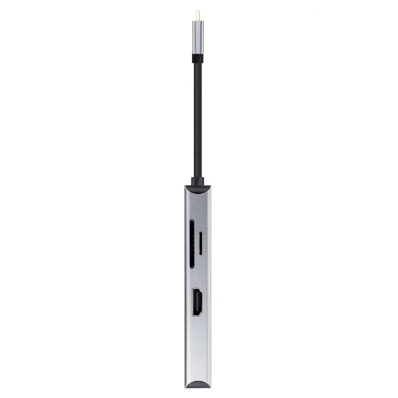 Infortisa Image 1 - Nanocable Hub USB-C 3xUSB-A+2xHDMI+RJ45+TF+SD+PD
