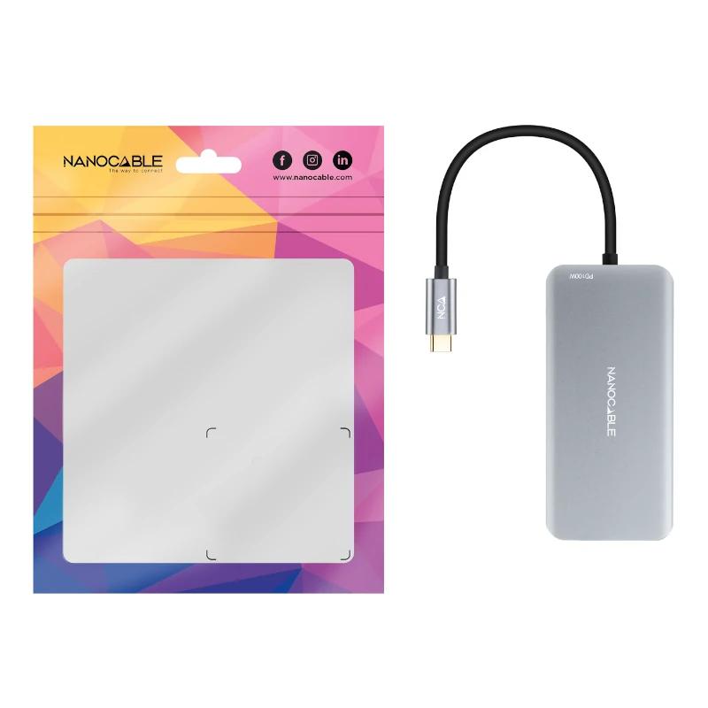 Infortisa Image 3 - Nanocable Hub USB-C 3xUSB-A+2xHDMI+RJ45+TF+SD+PD