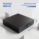 Infortisa Image 4 - iggual Cajón portamonedas IRON-20 42cm 4+8 negro