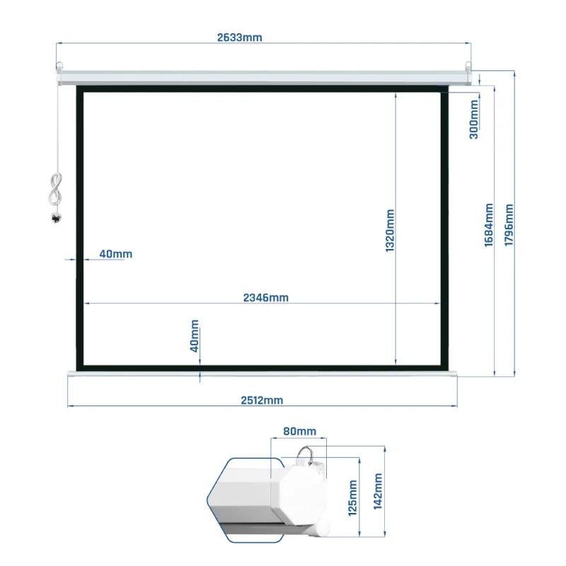 Infortisa Image 1 - iggual Pack 5 x Pantalla 106" 16:9 234x131 eléctri