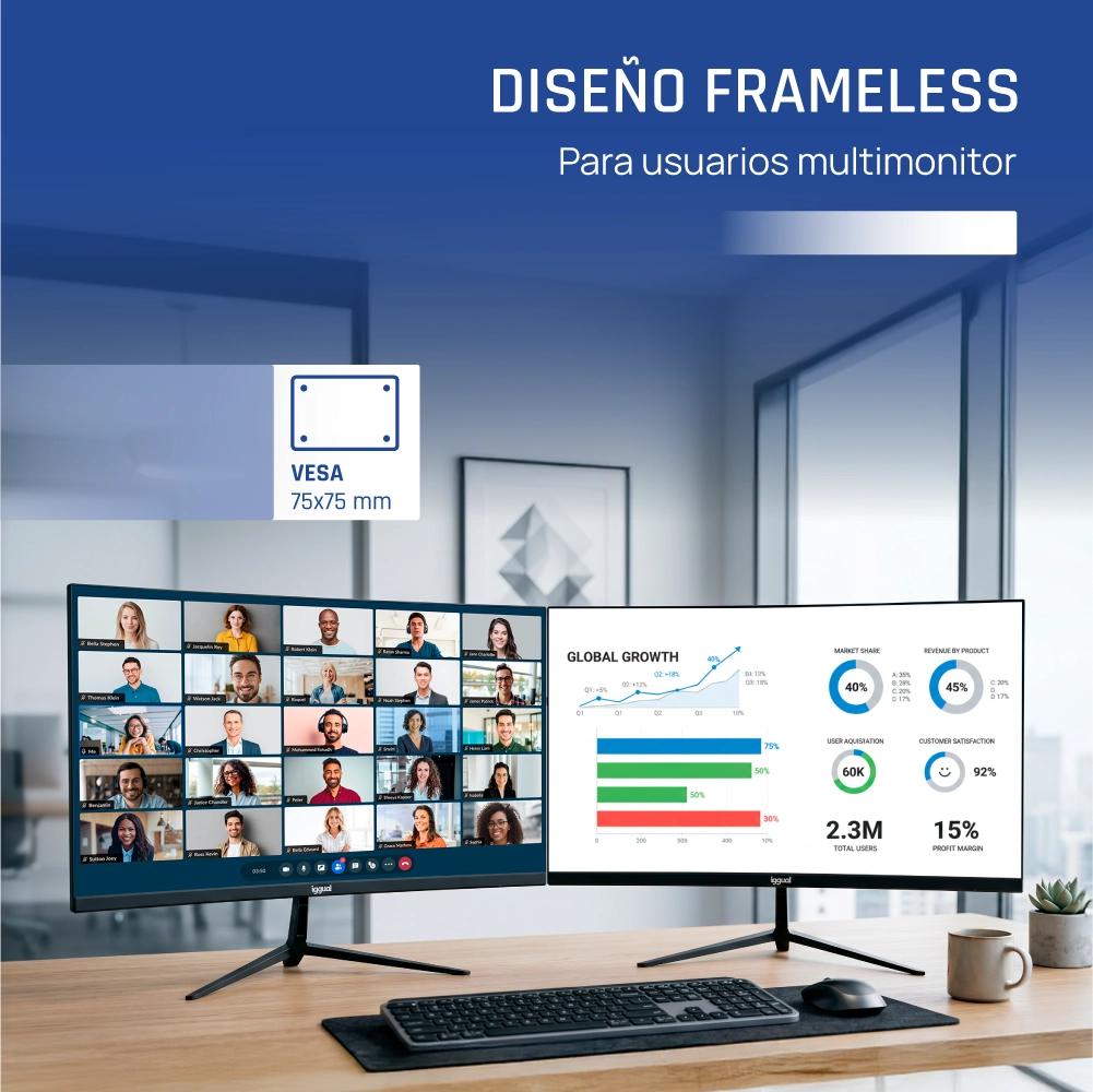 Infortisa Image 2 - iggual Monitor 24" IPS 1ms FHD 120Hz VGA HDMI Slim