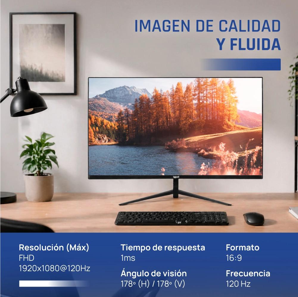 Infortisa Image 1 - iggual Monitor 27" IPS 1ms FHD 120Hz VGA HDMI Slim