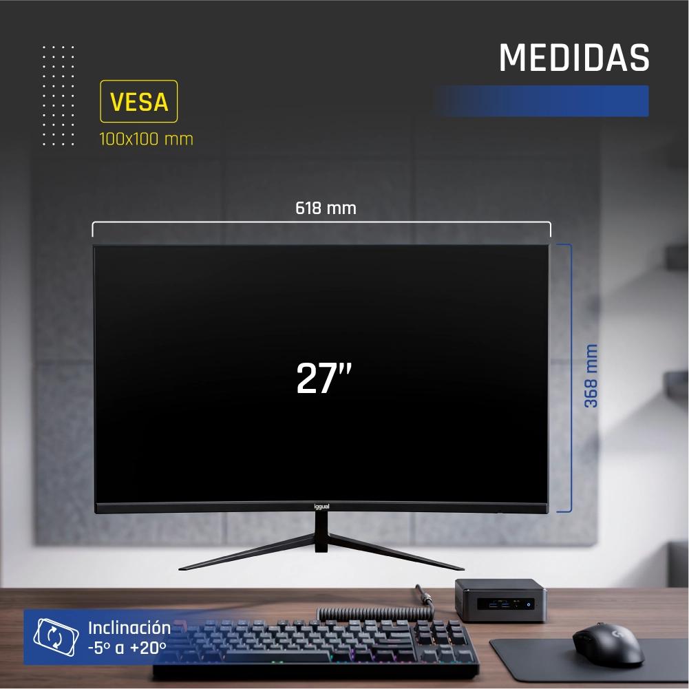 Infortisa Image 5 - iggual Monitor 27" IPS 1ms FHD 120Hz VGA HDMI Slim