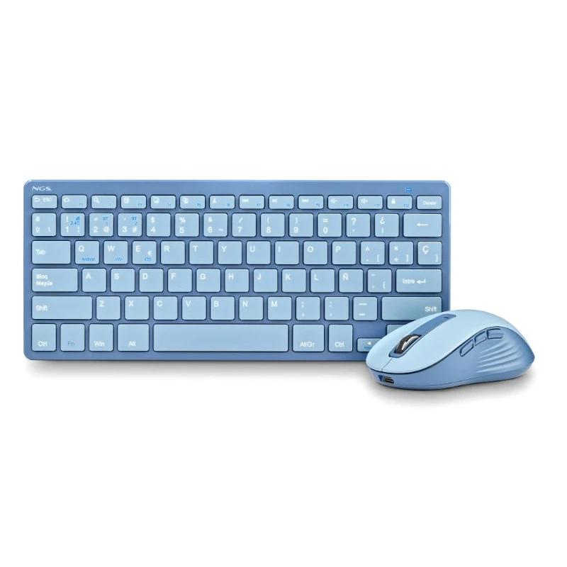 Infortisa Image 1 - NGS KIT TECLADO Y RATON MULTIFUNCION RECARG AZUL