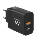 Infortisa Image 2 - Ewent Cargador Rapido USB-A Y USB-C  GanFast 45W