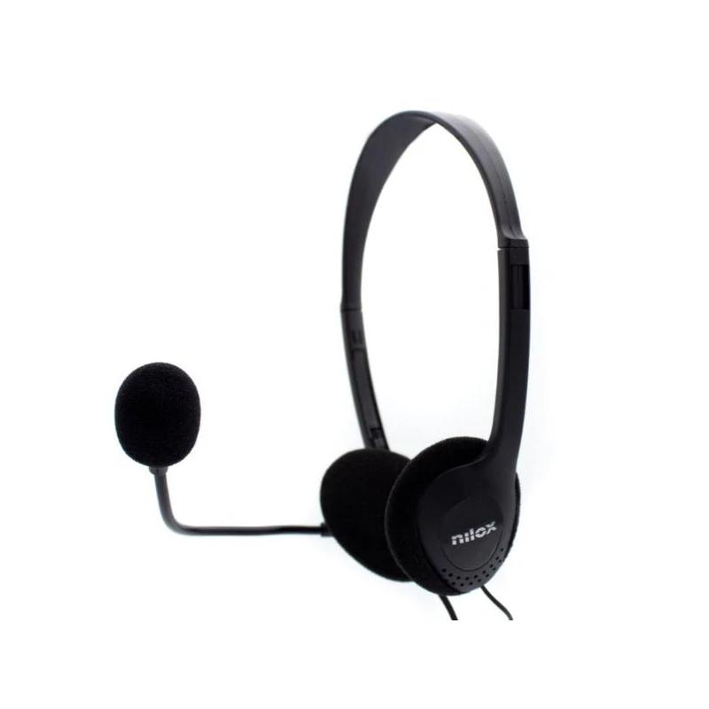 Infortisa Image 2 - Nilox Auriculares NXCM0000004 Doble Jack Negro