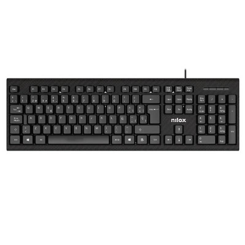 Infortisa Image 2 - NILOX Kit Teclado+raton NXKME0011 Usb NEgro