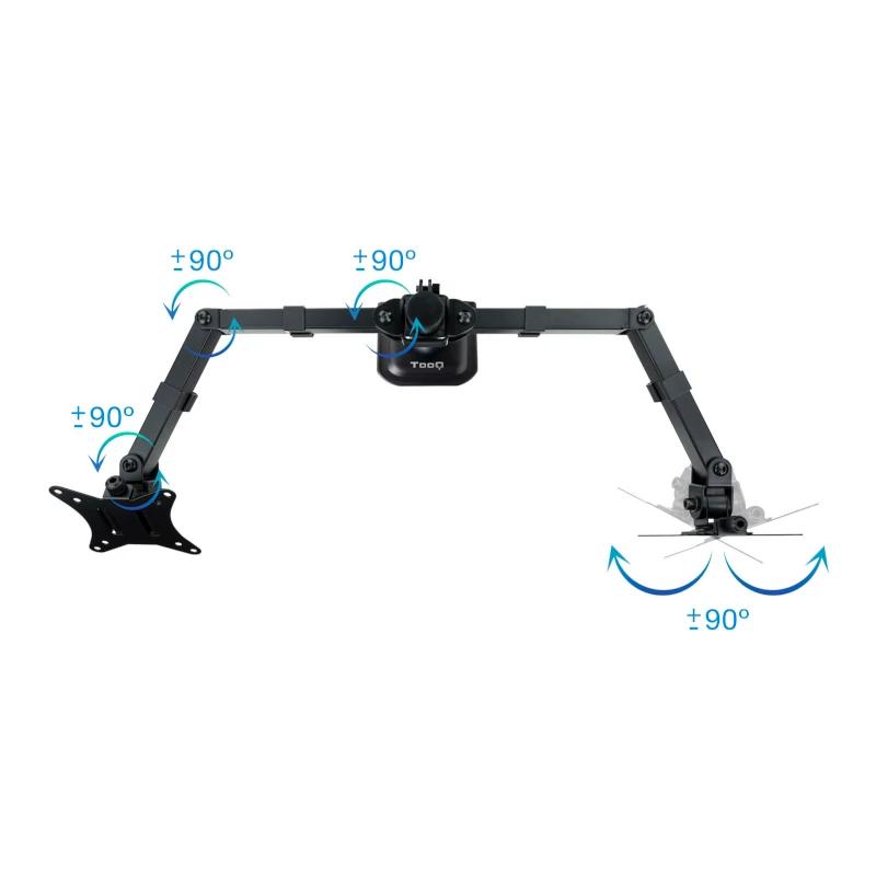 Infortisa Image 3 - Tooq Soporte mesa DB1802TN-B 2 brazos 17-27"