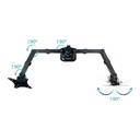 Infortisa Image 3 - Tooq Soporte mesa DB1802TN-B 2 brazos 17-27"
