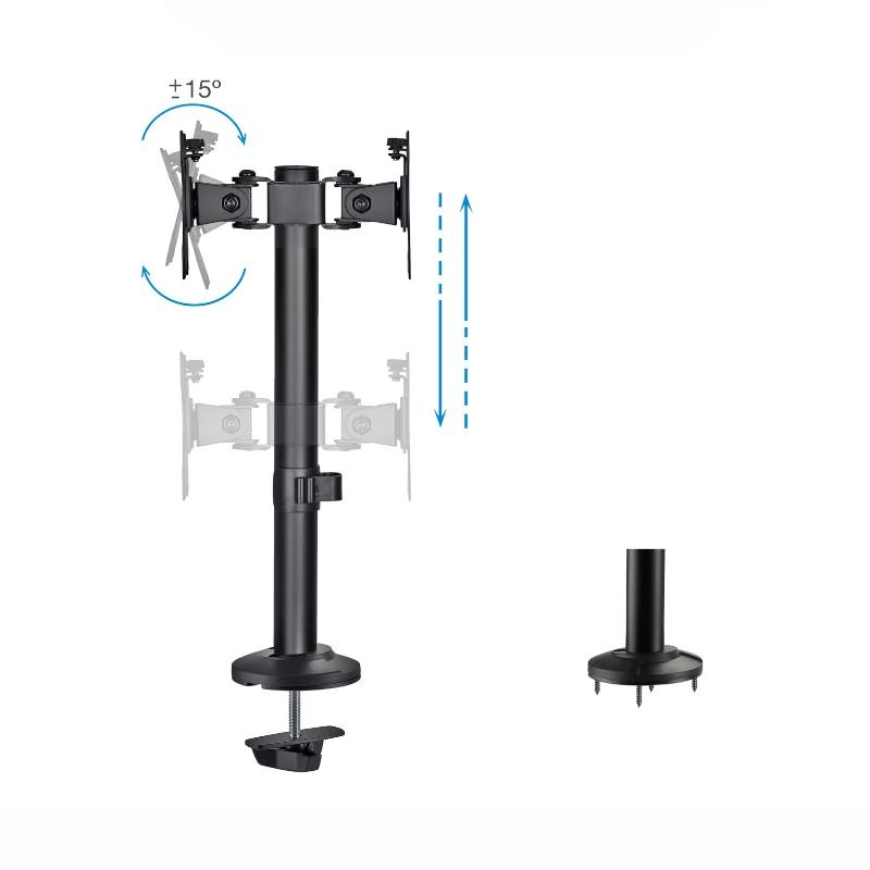 Infortisa Image 1 - Tooq DB1132TN-B Soporte mesa 2 pantallas 17"-32"