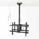 Infortisa Image 2 - Tooq LPCE2286TSLI-B Soporte techo 2 TV 43"-86"