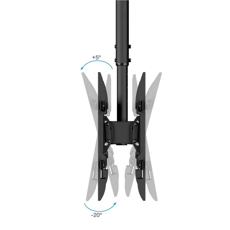 Infortisa Image 3 - Tooq LPCE2286TSLI-B Soporte techo 2 TV 43"-86"