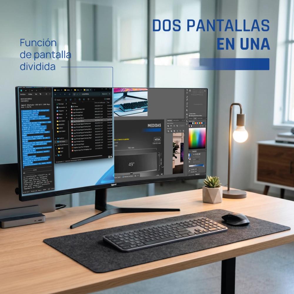 Infortisa Image 1 - iggual Monitor 34" UWQHD 1ms 2DP 2HDMI MM AA Curvo