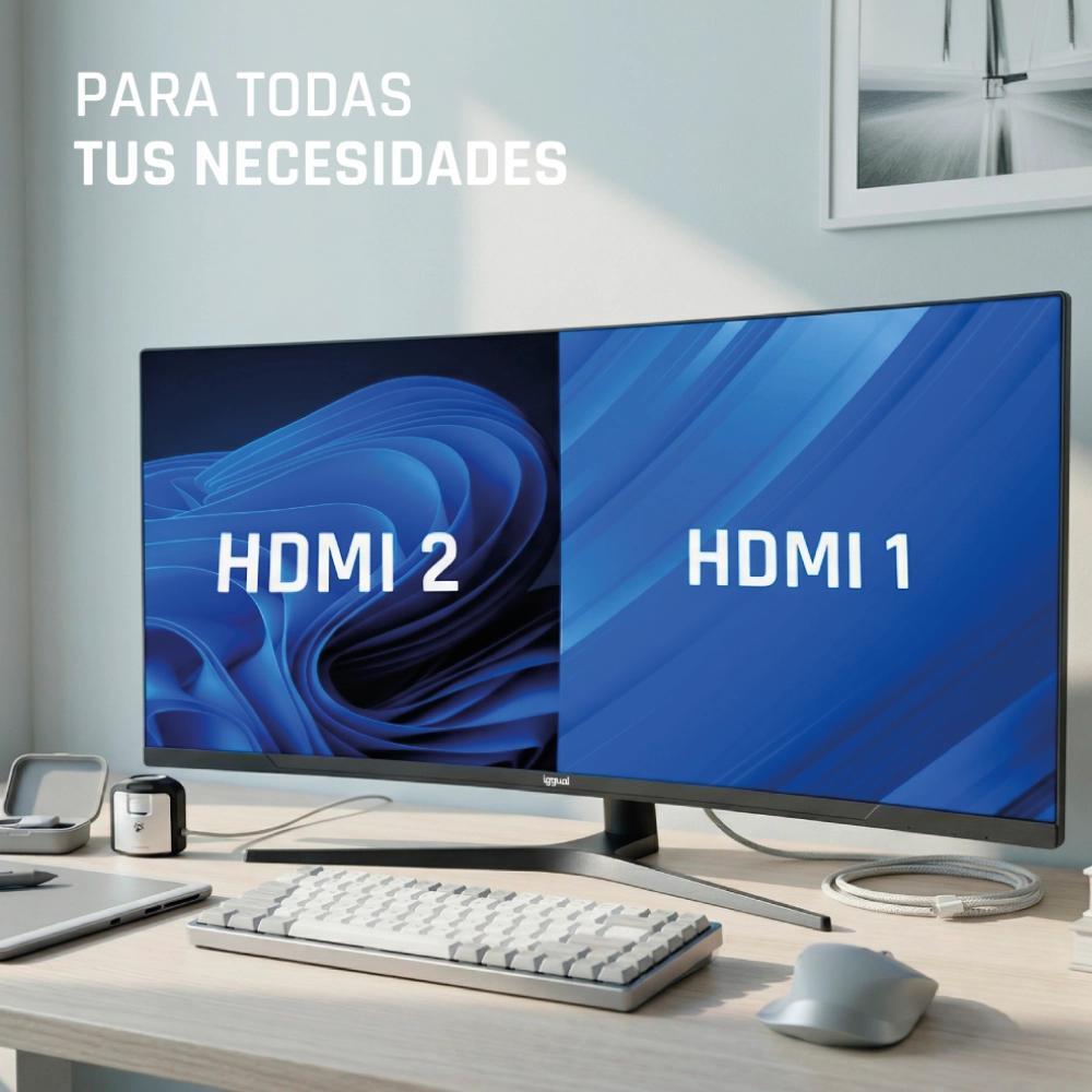 Infortisa Image 7 - iggual Monitor 34" UWQHD 1ms 2DP 2HDMI MM AA Curvo