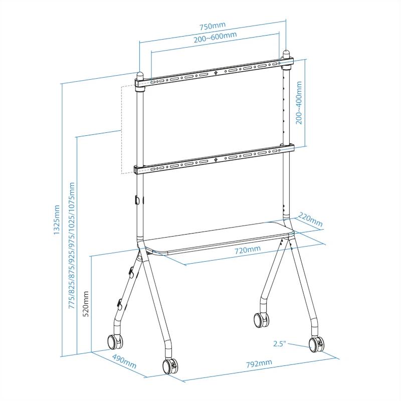 Infortisa Image 1 - Tooq iLove Soporte suelo pantallas 49"-80" Blanco