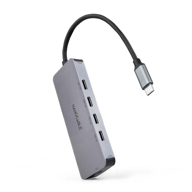 Infortisa Image 1 - Nanocable HUB USB-C/M a 4xUSB-C/H + USB-C PD 100W