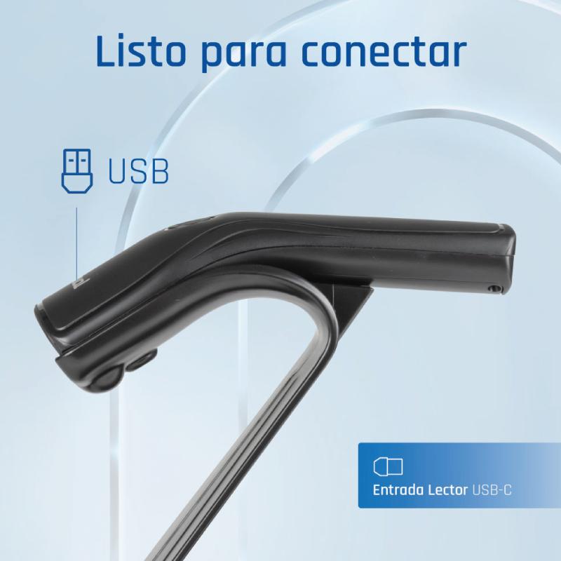 Infortisa Image 2 - iggual Lector código barras 1D USB botón soporte