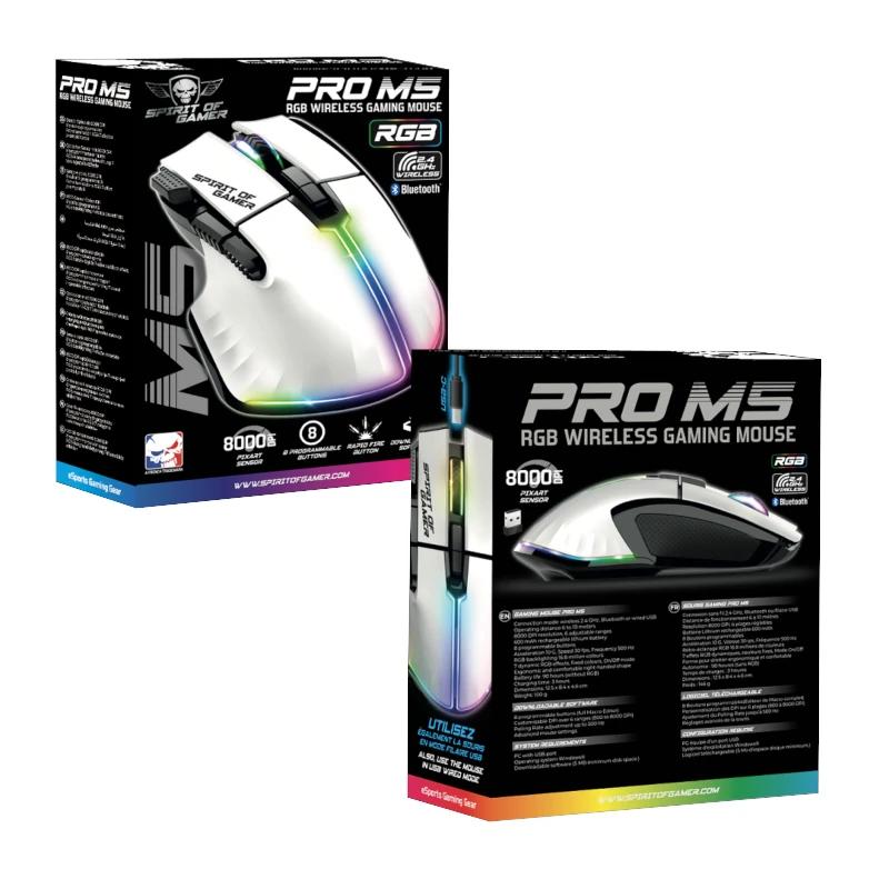 Infortisa Image 3 - Spirit of Gamer Ratón Inalambrico Pro M5 White