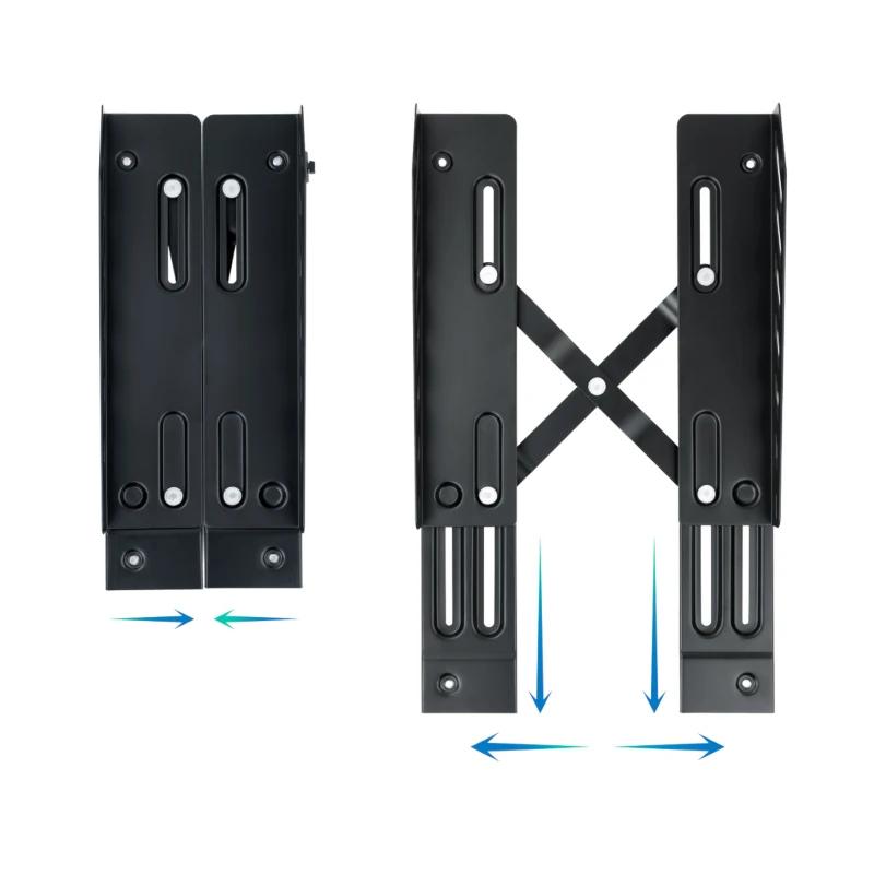 Infortisa Image 3 - Tooq Soporte para CPU de suelo con ruedas negro