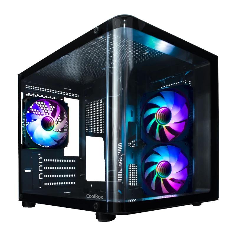 Infortisa Image 2 - COOLBOX CHASIS MATX GM100 CRISTAL 3XVENT.ARGB