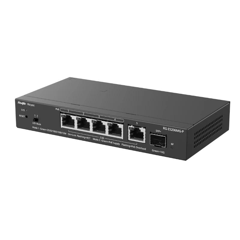 Infortisa Image 1 - Reyee ES206MG-P Switch 4xmGb PoE 1xSFP+ 70W