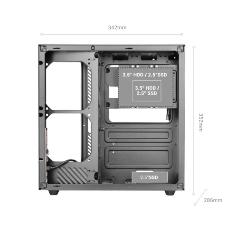 Infortisa Image 3 - MARS GAMING MCV-ONE Atx Doble Cámara Negro