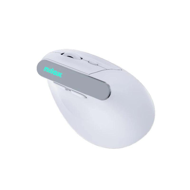 Infortisa Image 2 - Nilox Ratón Wir Vertical Rec. Silen 1600DPI Blanco