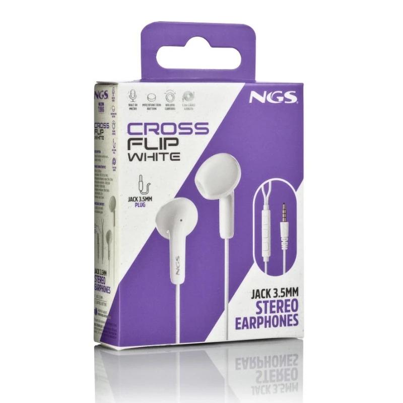 Infortisa Image 3 - NGS Auricular Blanco Estéreo con cable JACK 3.5 mm