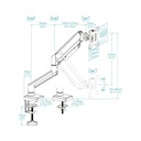 Infortisa Image 2 - Tooq Soporte mesa DB1334TNR-W 1 brazo 13-34 Blanco