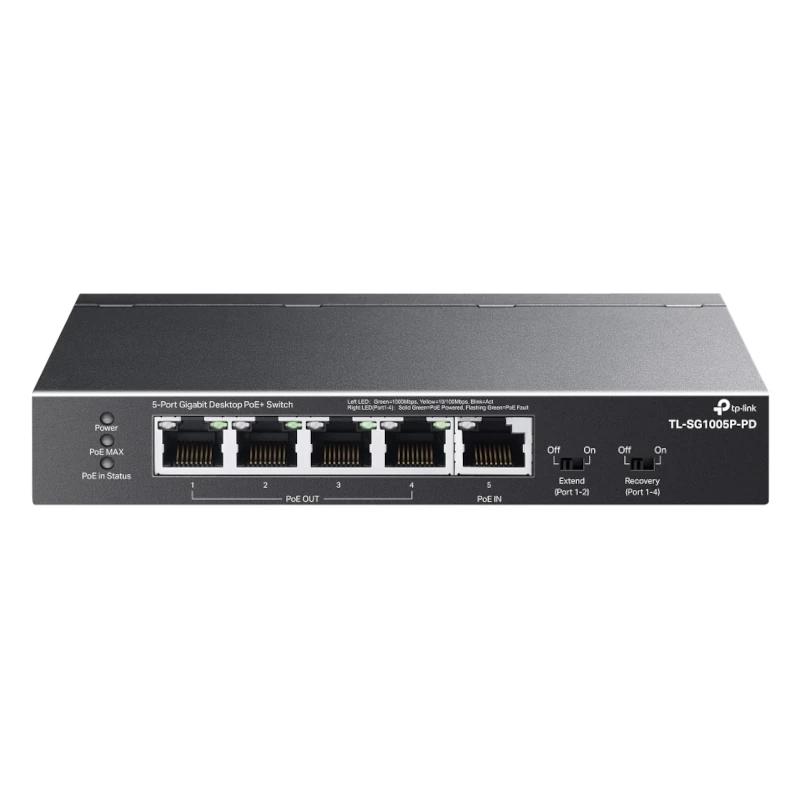 Infortisa Image 1 - TP-Link TL-SG1005P-PD Switch 1xPoE++ In 4xPoE+ Out